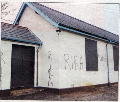 Magheragall Orange Hall was one of several Orange Halls attacked over the weekend by militant republicans who dauded RIRA over the hall as they try to intimidate the Protestant community